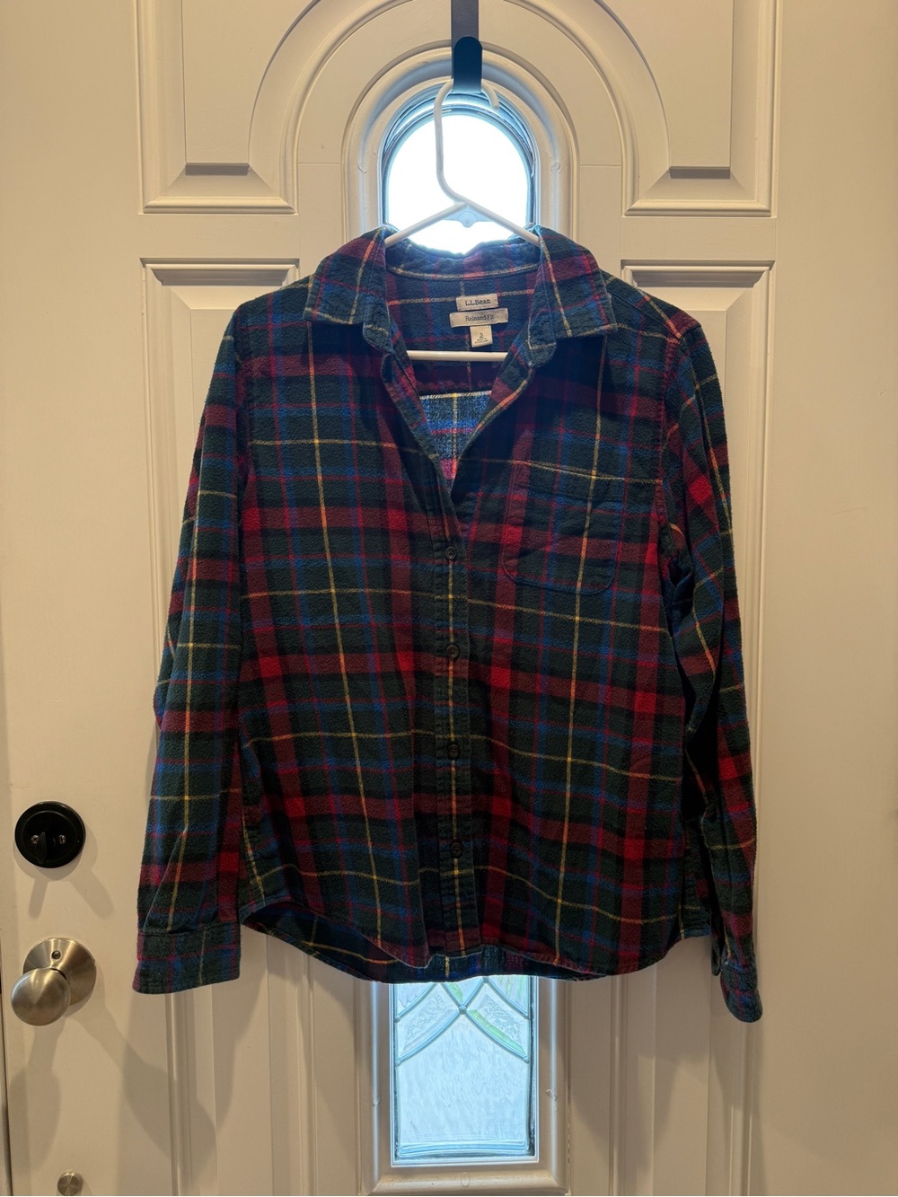 L.L.Bean Women’s Scotch Plaid Flannel Shirt Relaxed Fit Size S - Picture 2 of 8